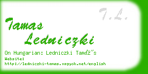 tamas ledniczki business card